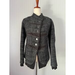 Le Casual De Marithe Francois Girbaud Alpaca Wool Button Down Jacket Womens S